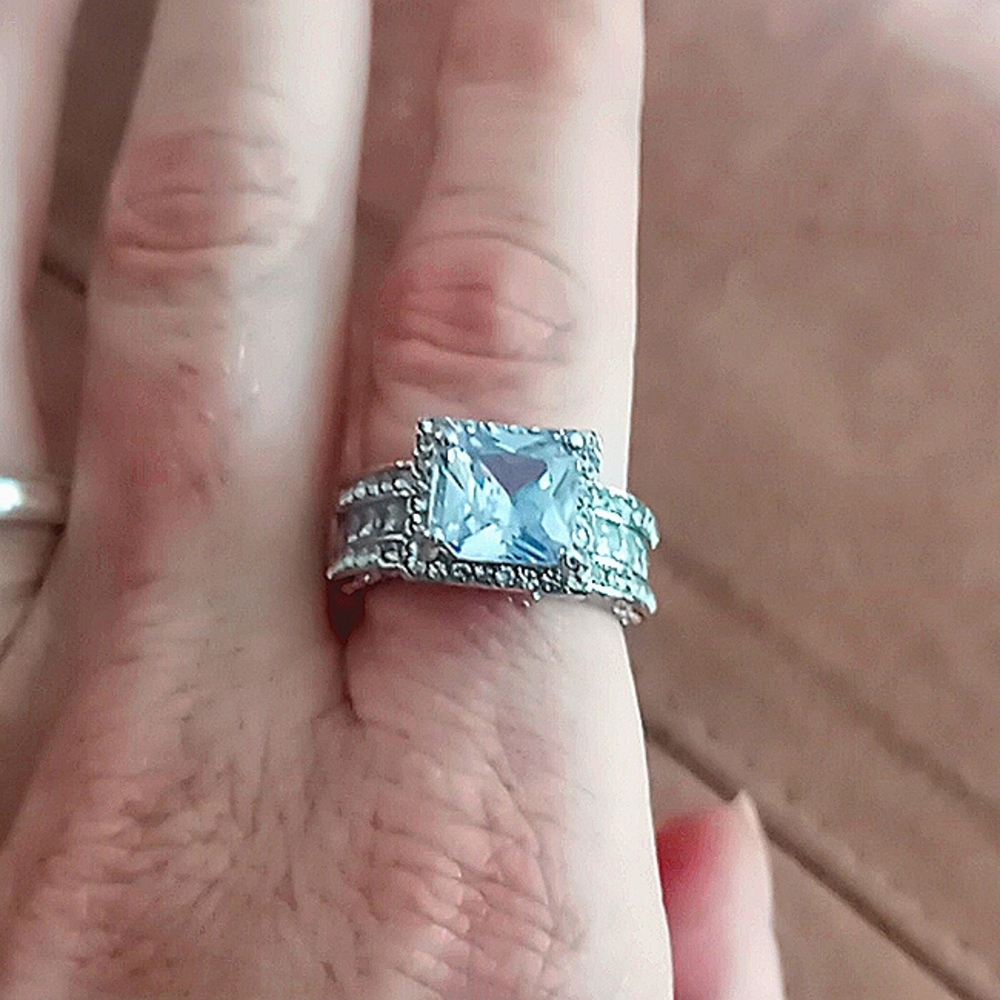 White sapphire statement ring